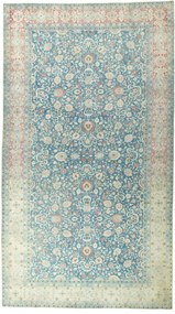 Yazd Tappeto persiano 260 x 450 Blu (Iran) Annodato A Mano