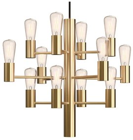 Manola Mini 12 Lampadario Satin Ottone - Herstal