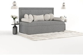 Letto singolo imbottito grigio 90x200 cm Scala - Maison de Rêve