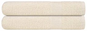 Asciugamani Per Sauna 2 Pz Crema 80x200 Cm 360 G/m² 100% Cotone /