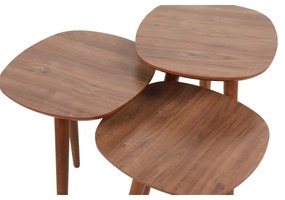 SET 3x Tavolino TYN marrone