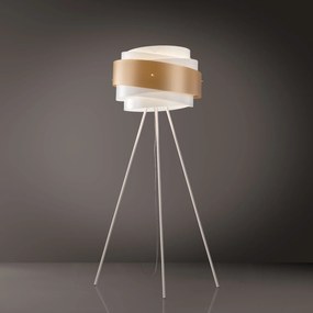 Piantana Moderna 3 Piedi Bea Polilux ® New Gold E Metallo 1 Luce E27