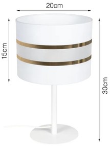 Lampada da tavolo CORAL 1xE27 / 60W / 230V bianca