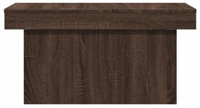 Tavolino salotto rovere marrone 80x55x40 cm legno multistrato