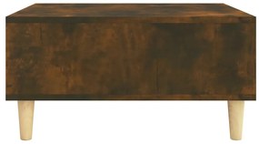Tavolino da salotto rovere fumo 60x60x30 cm in truciolato