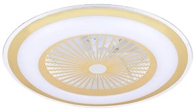 LED Plafoniera dimmerabile con ventilatore ZEPHYR LED/48W/230V oro + +TC