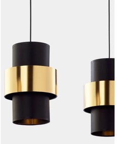 Lampadario su filo CALISTO 3xE27/15W/230V oro/nero