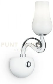 Applique a parete angel bianca e cromo 1 luce attacco e14 13x22x35c...