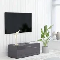 Mobile TV Grigio Lucido 80x34x30 cm in Truciolato cod mxl 21047