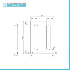 Pannello laterale 62x86 sagomato per vasca con apertura esterna dx e sx