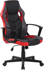 Sedia Gaming Bürostuhl Glendale Con Ecopelle E Struttura Robusta / Schwarz/rot