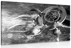 Quadro su tela – Acchiappasogni in bianco e nero