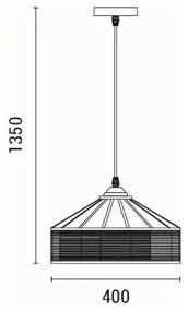 Lampadario a sospensione con filo 1xE27/15W/230V beige