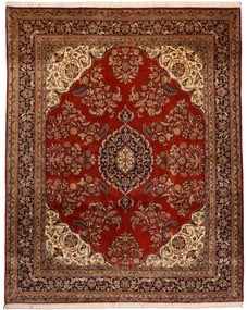 Sarouk Tappeto orientale 200x240 Rosso (Indian) Annodato A Mano