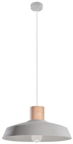 Sollux SL.0282 - Lampadario a sospensione con filo AFRA 1xE27/60W/230V grigio/legno naturale