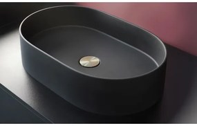 Deante CQS_NU6S - Lavabo da appoggio SILIA 35x55 cm granito/nero