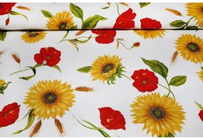 Runner 50x150 cm Girasoli e papaveri selvatici