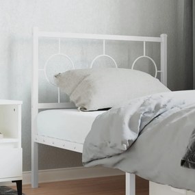 Testiera İn Metallo Bianco 90 Cm /