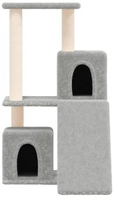 Albero per gatti con tiragraffi in sisal grigio chiaro 82 cm