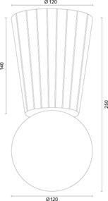Argon 8974 - Plafoniera da bagno VOLANTE 1xG9/6W/230V IP44 Ø 12 cm marrone