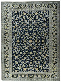 Kashan Tappeto 300x400 Blu (Iran) Annodato A Mano