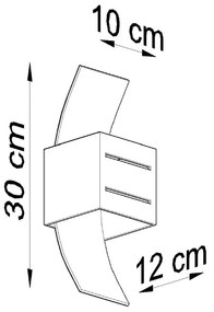 Lampada da parete bianca Carlo - Sollux