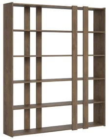 Libreria 178x204h cm in legno Noce con 6 ripiani - KATO A