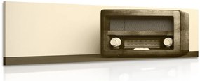 Quadro su tela – Radio retrò in seppia