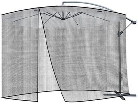 Zanzariera per ombrellone da giardino 3,5 m - nero