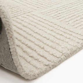 Tappeto in lana avorio tessuto a mano 200x290 cm Zennith Grid - Asiatic Carpets