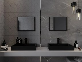 Mexen Loft specchio da bagno rettangolare 50 x 40 cm, cornice nera - 9852-050-040-000-70