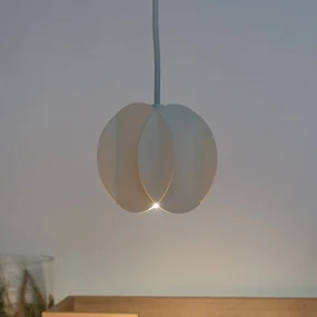 HELAM Lampada a sospensione GAMBIT, bianco crema, Ø 10 cm, metallo, GU10
