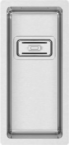 Lavello 1 vasca in inox argento RODI Box Lux 17 piletta quadra L 21 x L 44 cm
