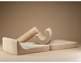 Poltrona per bambini marrone chiaro con rivestimento in velluto a coste Flipster – Wigiwama