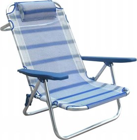 spiaggina mare prendisole in alluminio con braccioli cm 65 x 67 x 83 h