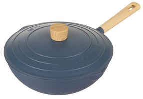 Wok 28 cm con coperchio blu Pot Art