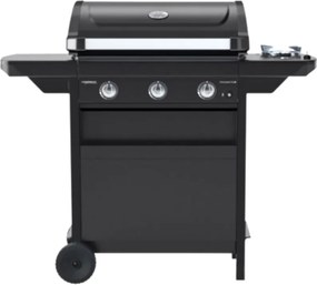 Campingaz - Barbecue a gas 3 bruciatori in acciaio fornello laterale e coperchio con termometro compact 3LS