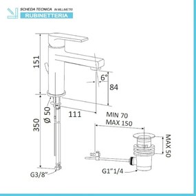 Set miscelatori lavabo bidet e doccia incasso nero opaco Mariani Artic
