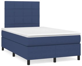 Letto A Molle Con Materasso E Led Blu 120x190 Cm İn Tessuto /
