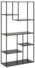 Libreria 5 ripiani Gota L 90 x P 35 x H 180 cm nero, portata per ripiano 8 kg