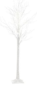 Albero di Natale LED metallo bianco 190 cm LAPPI Beliani