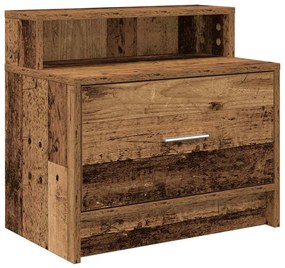 Comodino con cassetto legno antico 51x31x47 cm