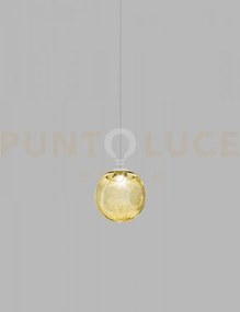 Puppet sospensione 22l ambra trasparente cromo lucido l22cc led 270...