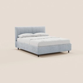 ONYX letto imbottito con vano contenitore e testiera verticale in tessuto certificato Oeko-Tex®