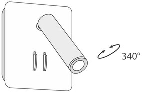 Maytoni C175-WL-01-6W-W - Luce Spot da parete a LED IOS LED/9W/230V bianco
