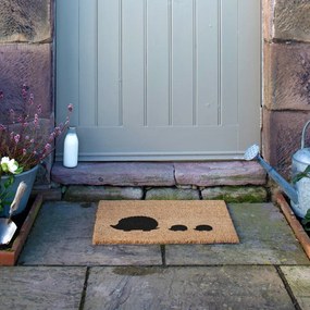 Zerbino in fibra di cocco 40x60 cm Hedgehog Family - Artsy Doormats