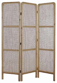 PARAVENTO NYOMAN RATTAN 135X2X180 NATURALE A MARRONE