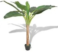 Albero Banana Artificiale con Vaso 150 cm Verde