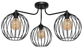 Lampadario a plafone MERCURE 3xE27/15W/230V nero