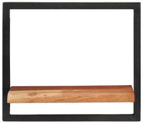 Mensole parete 2 pz 40x24x35 cm legno massello acacia e acciaio